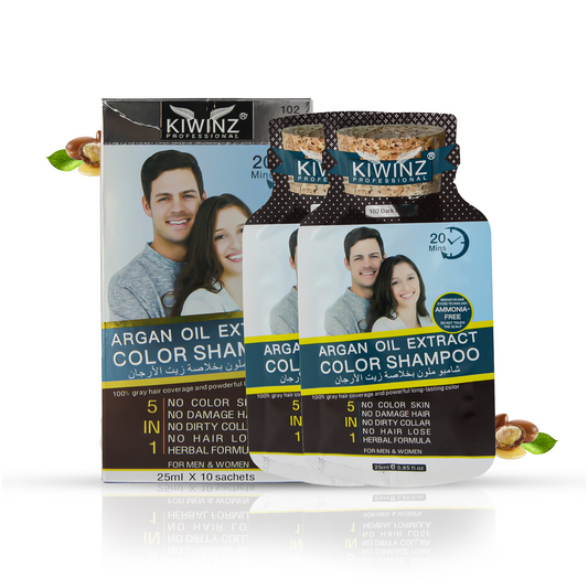 Kiwinz Hair Color Shampoo Sachet Packets For Men & Women