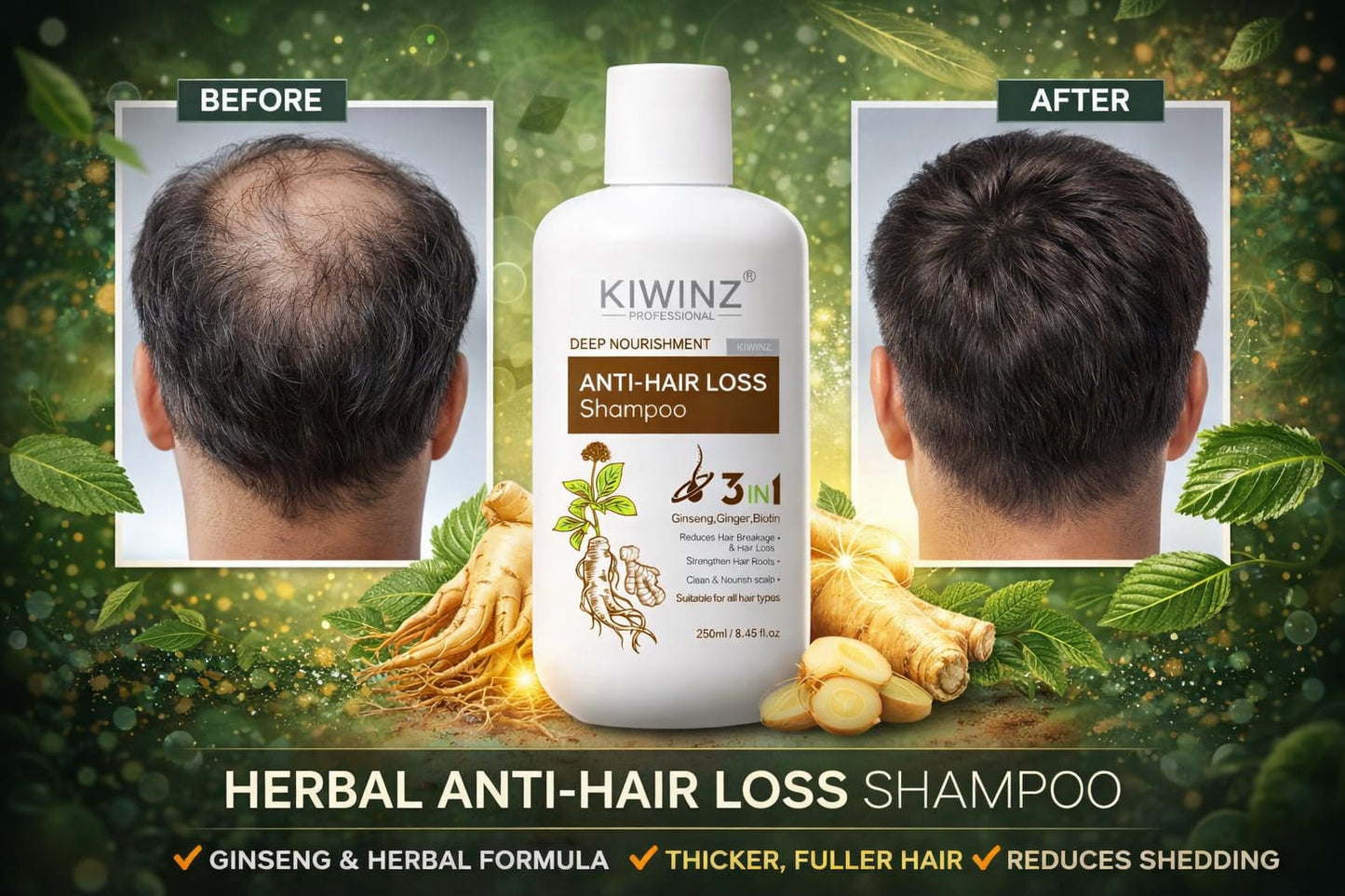 Kiwinz Professional Anti Hair Loss Shampoo