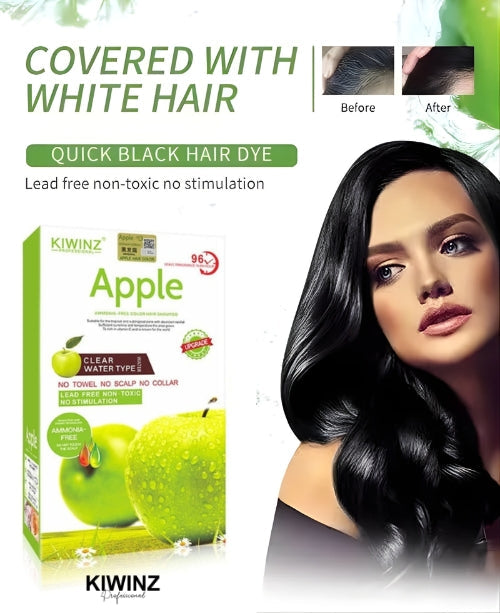 Kiwinz Apple Hair Color available shades Dark Brown and Black