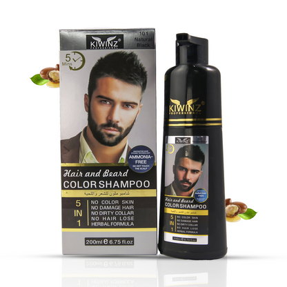 Kiwinz Hair Color Shampoo For Men Hair and Beard