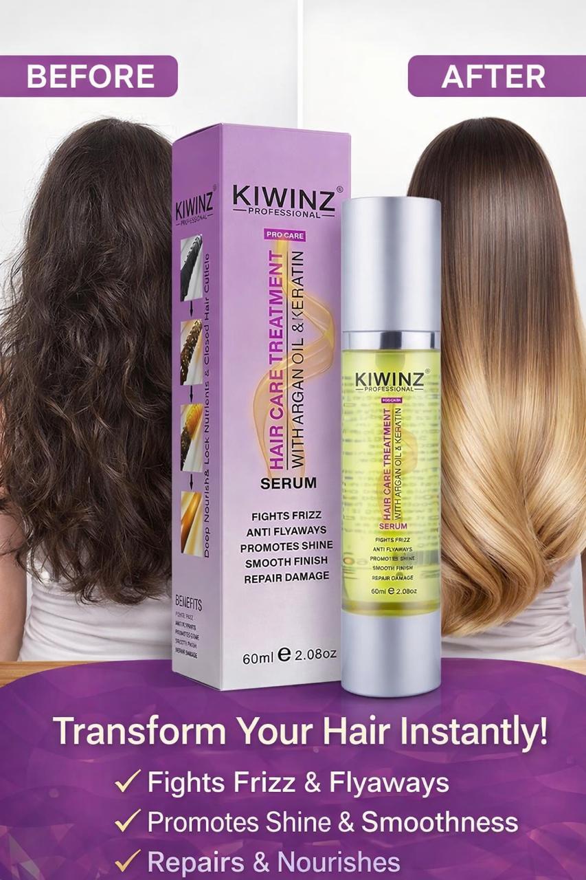 Kiwinz Professional Argan Oil & Keratin Hair Serum