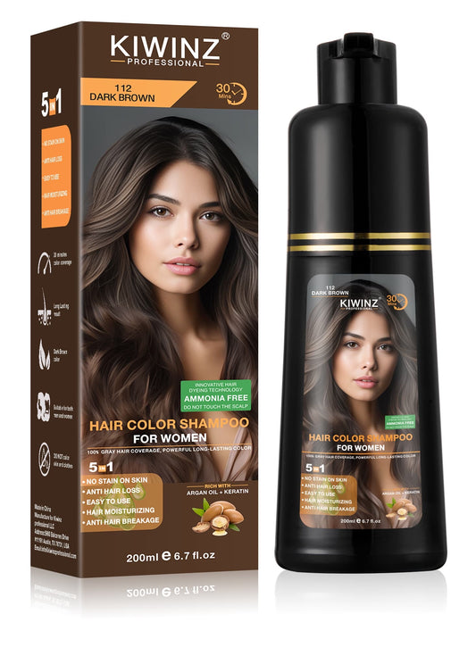 Kiwinz Hair Colour Shampoo For Women | 5-in-1 | 200ML