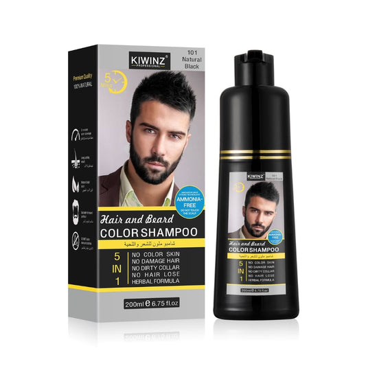Kiwinz Hair Color Shampoo For Men Hair and Beard