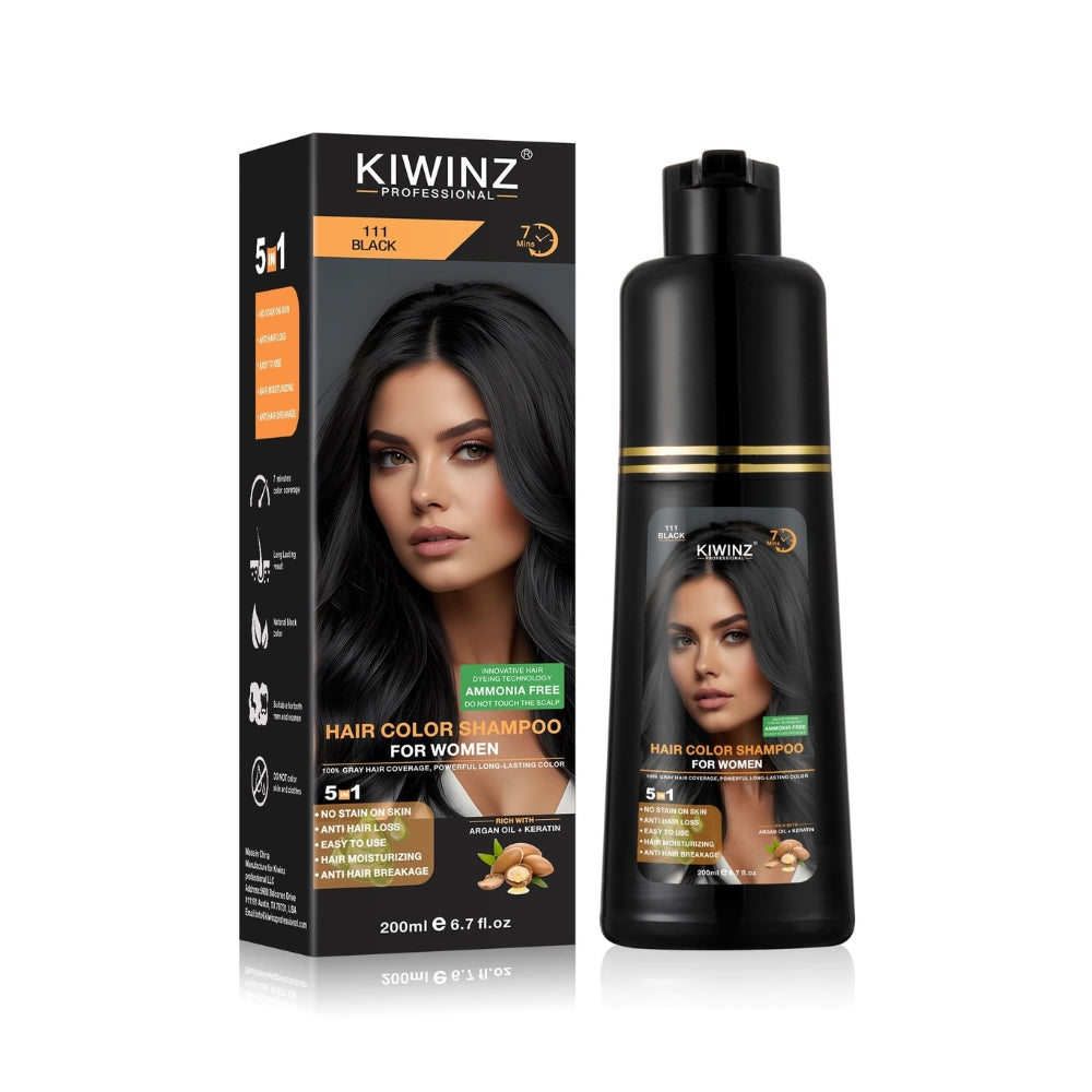 Kiwinz Hair Colour Shampoo For Women | 5-in-1 | 200ML