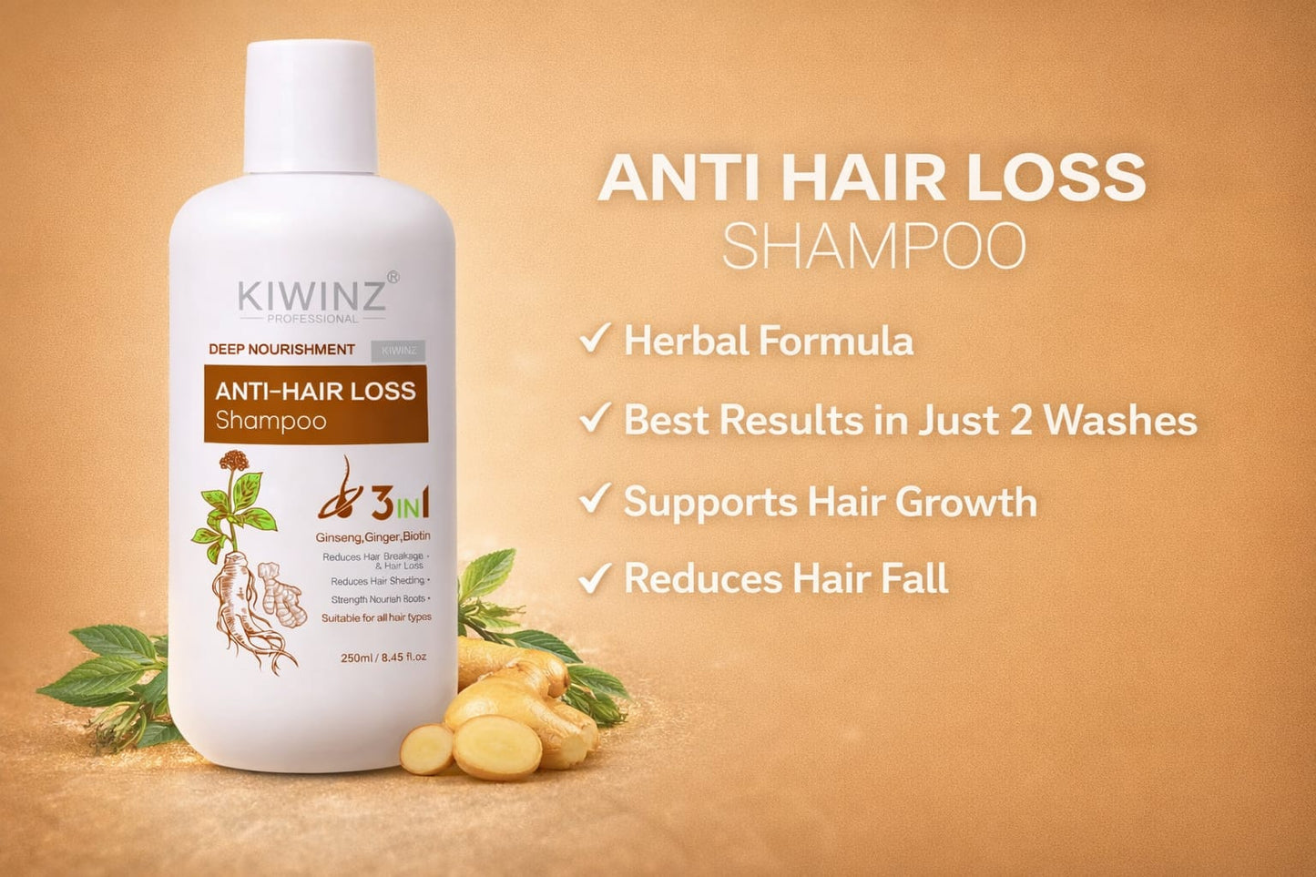 Kiwinz Professional Anti Hair Loss Shampoo