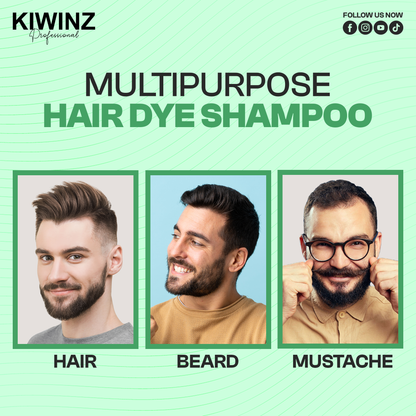 Kiwinz Hair Color Shampoo For Men Hair and Beard